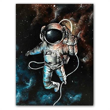 Floating astronaut canvas