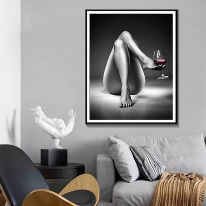 Glass of wine canvas