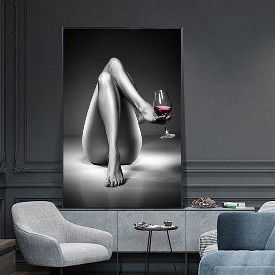 Glass of wine canvas