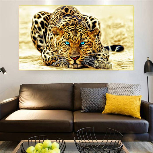 Golden leopard canvas