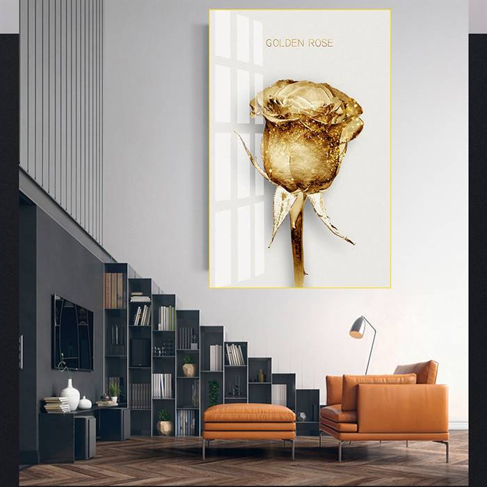 Golden rose canvas