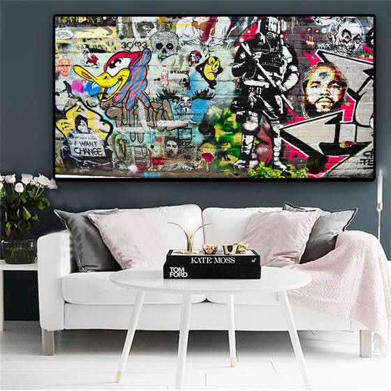 Graffiti wall canvas