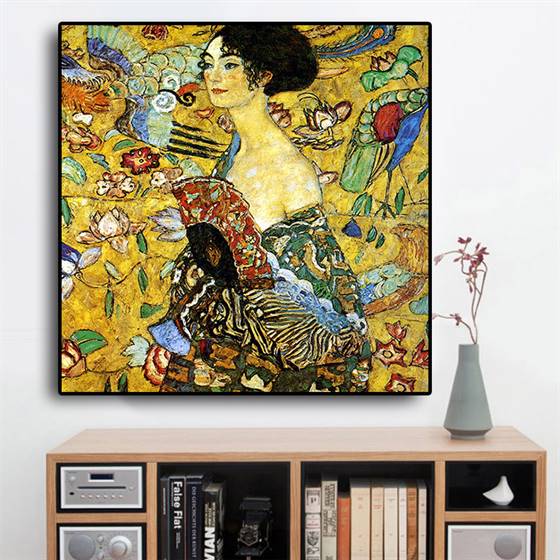 Gustav Klimt - Lady with Fan canvas