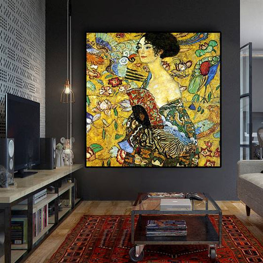Gustav Klimt - Lady with Fan canvas