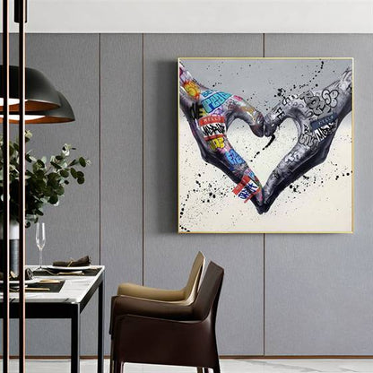 Hand heart canvas