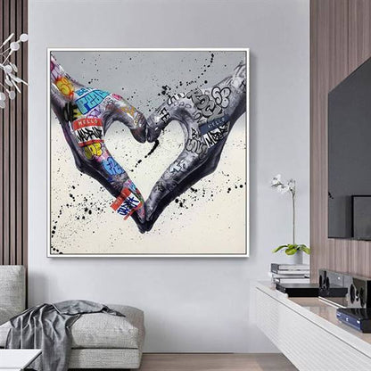 Hand heart canvas