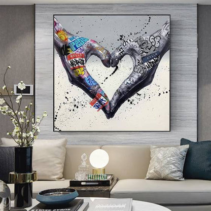 Hand heart canvas