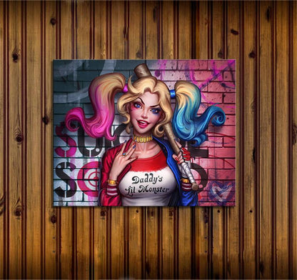 Harley Quinn cartoon canvas