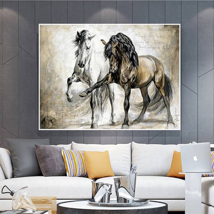 Horses - Vintage canvas