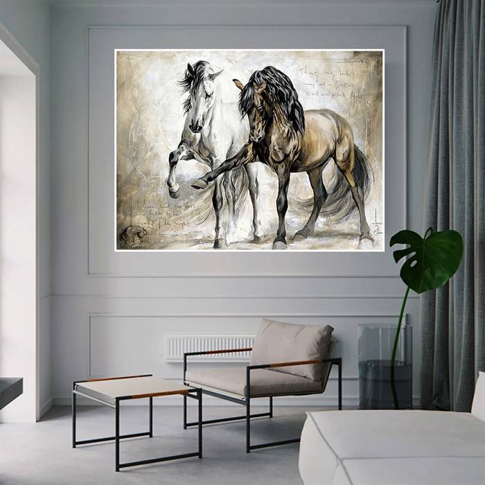 Horses - Vintage canvas