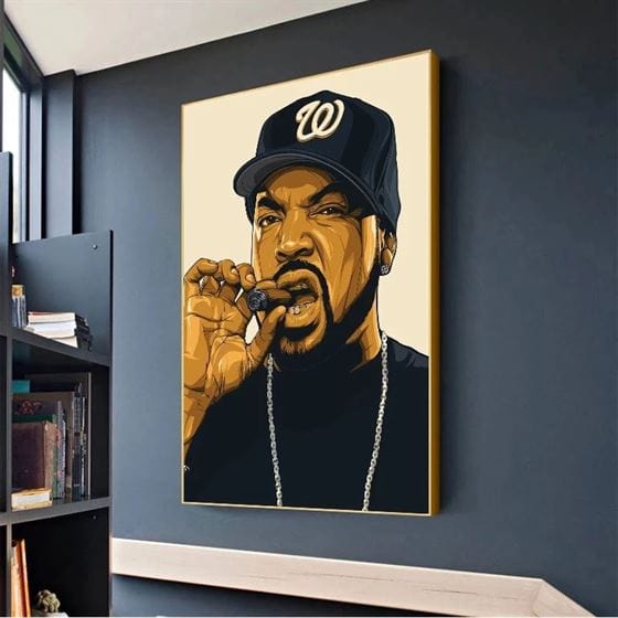Ice Cube smoking a cigar canvas