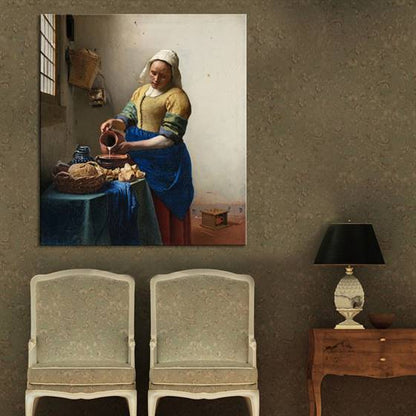 Jan Vermeer van Delft - The Milkmaid canvas