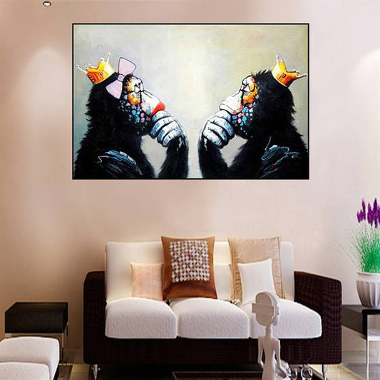 King and his queen canvas
