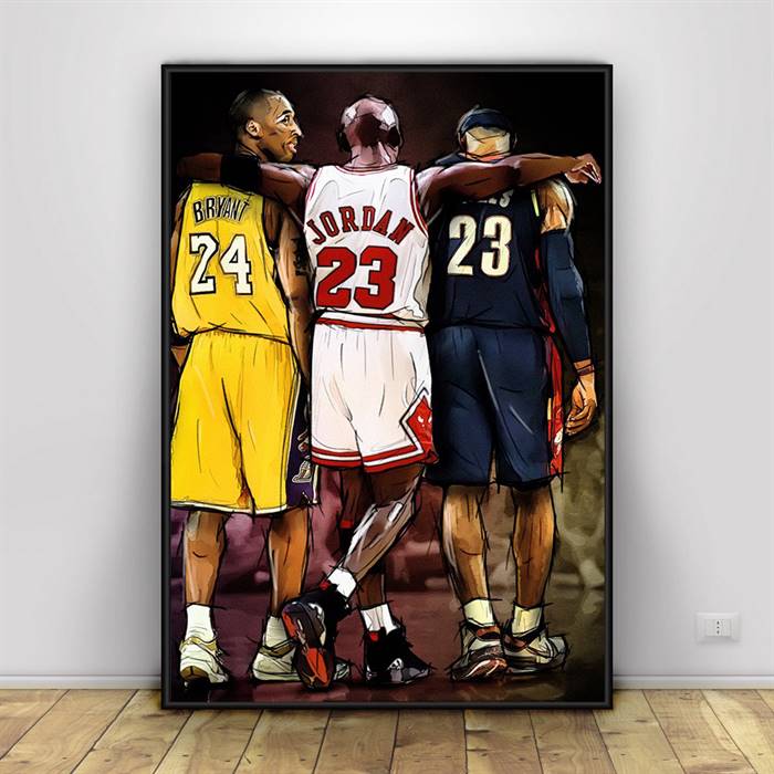 Kobe, MJ, LeBron canvas