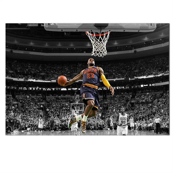 LeBron's slam dunk canvas