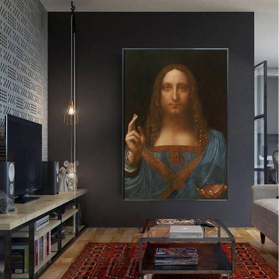 Leondardo da Vinci - Salvator Mundi canvas