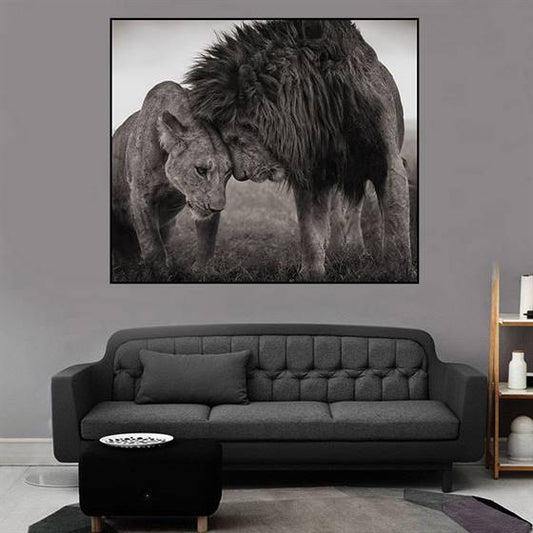 Lion love canvas