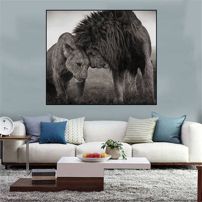 Lion love canvas