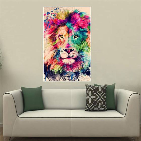 Lion's head canvas