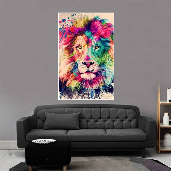 Lion's head canvas