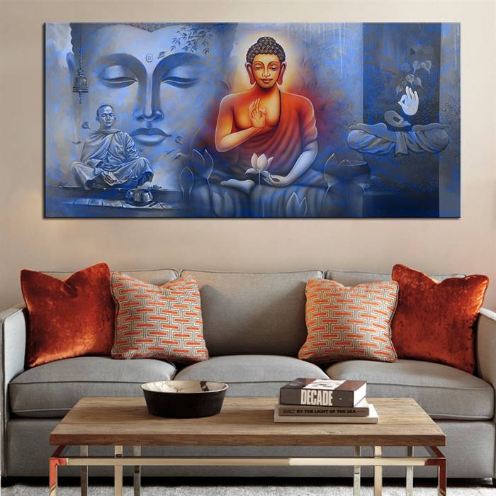 Lord Buddha meditating canvas