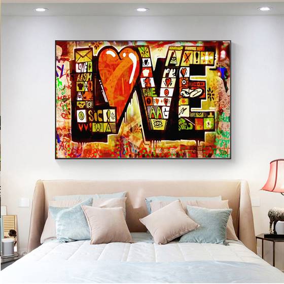 Love graffiti canvas