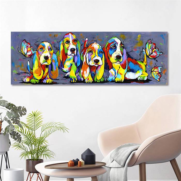Lovely dogs canvas