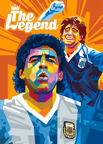 Maradona - The legend canvas