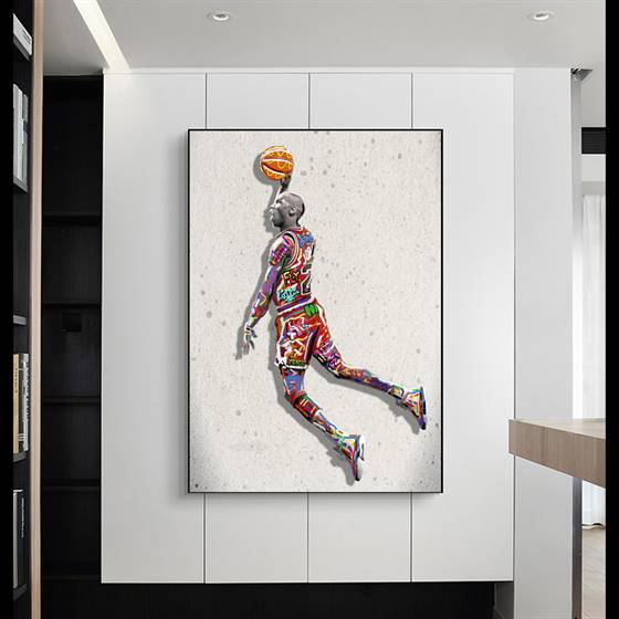 Michael Jordan's free throw line dunk canvas