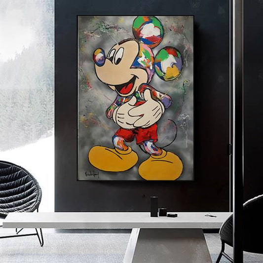 Mickey Mouse laughing canvas