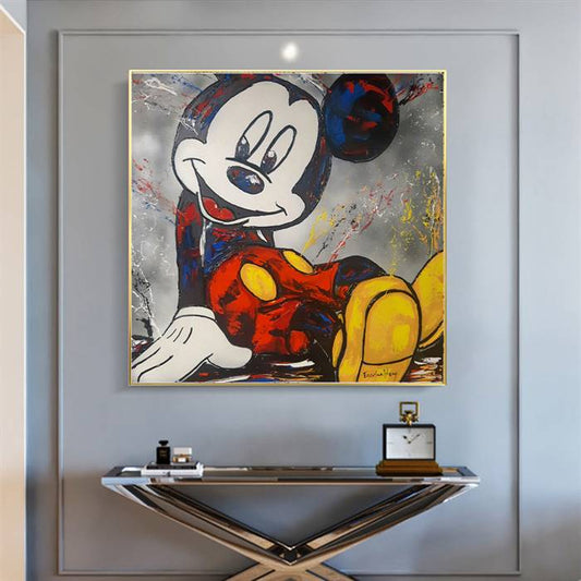 Mickey Mouse sit next to me canvas