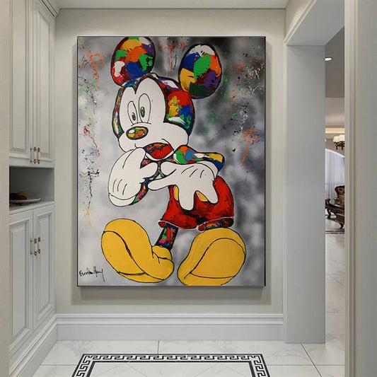 Mickey Mouse wondering canvas