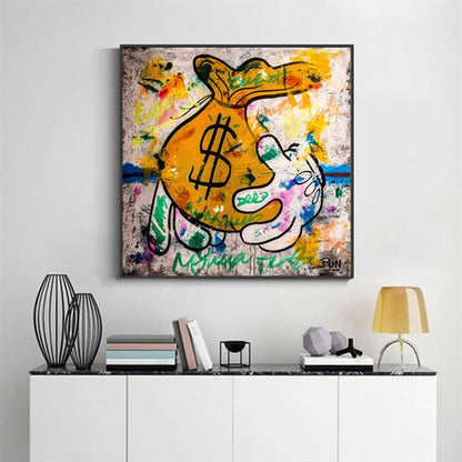 Mickey's money bag canvas