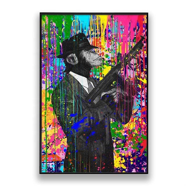 Mobster Monkey canvas