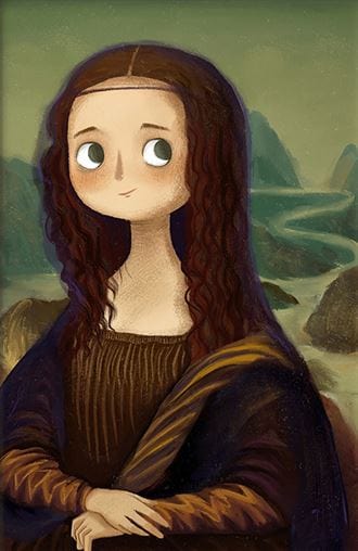 Mona Lisa cartoon canvas