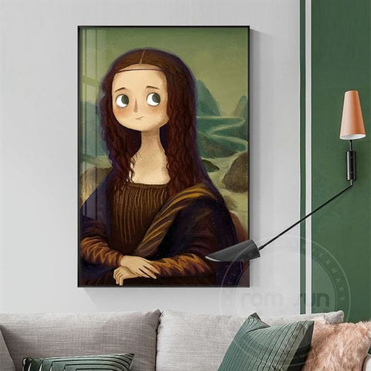 Mona Lisa cartoon canvas