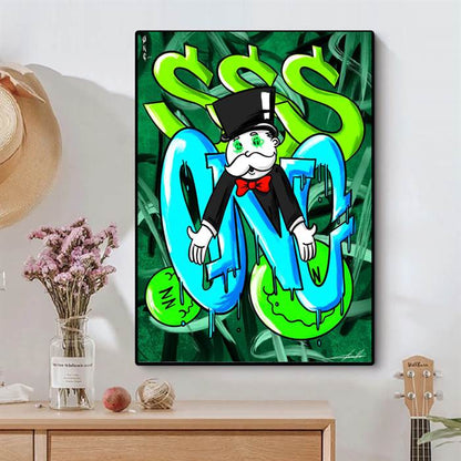 Monopoly guy $$ canvas