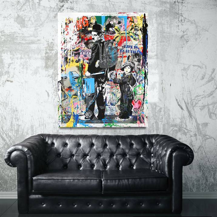 Mr. Brainwash - Charlie Chaplin canvas