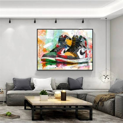 Multicolor Air Jordan's canvas