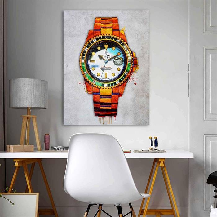 Multicolor Rolex  canvas