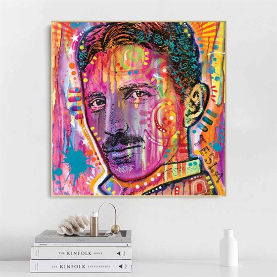 Nikola Tesla canvas