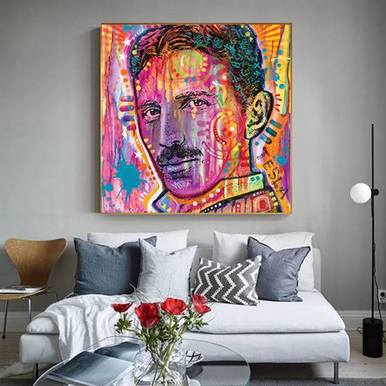 Nikola Tesla canvas