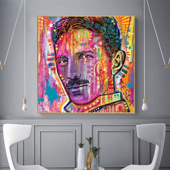 Nikola Tesla canvas