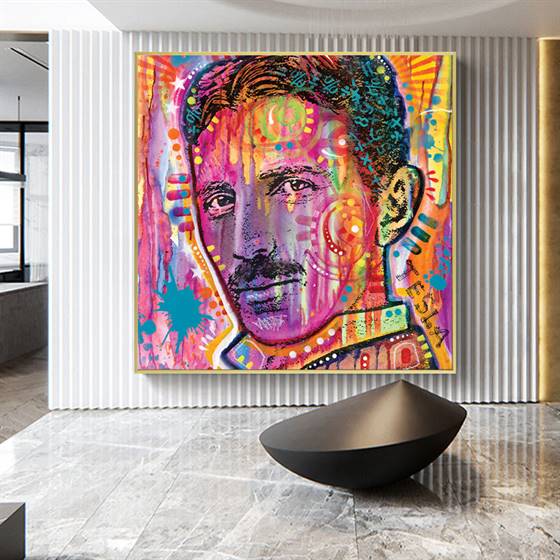 Nikola Tesla canvas