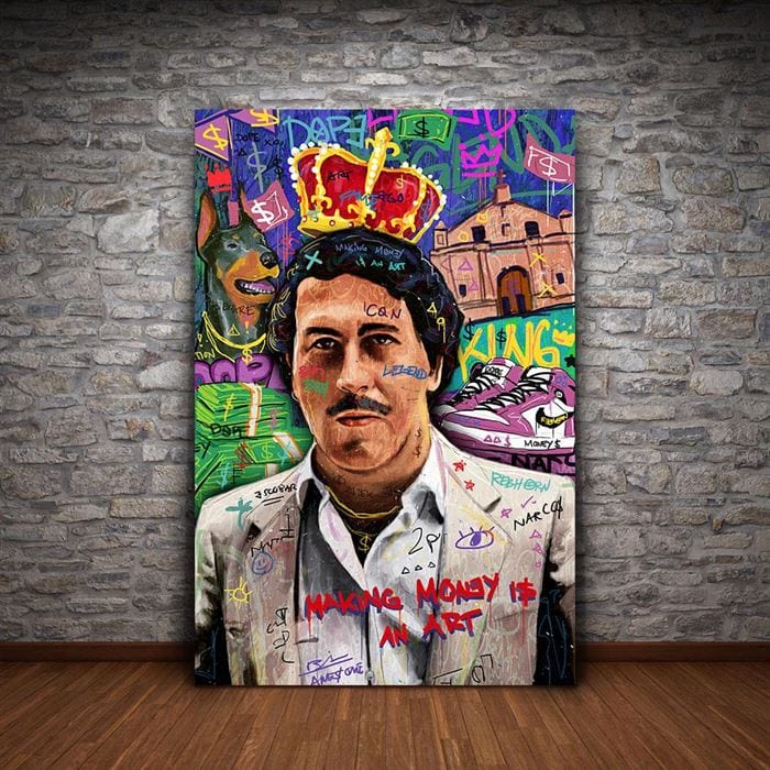 Pablo Escobar - Making money is an art canvas