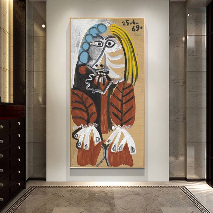 Pablo Picasso-Homme assis canvas