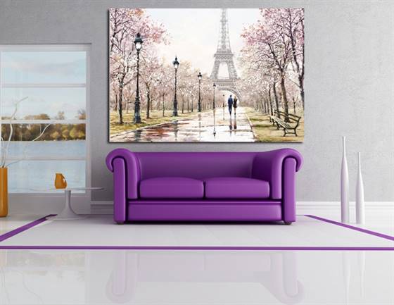 Paris - romantic city canvas