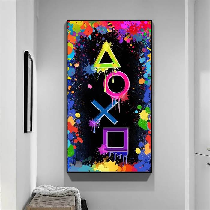 Playstation symbols - artistic canvas