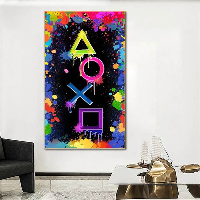 Playstation symbols - artistic canvas