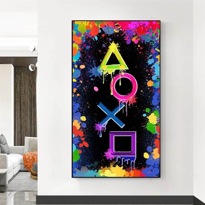 Playstation symbols - artistic canvas